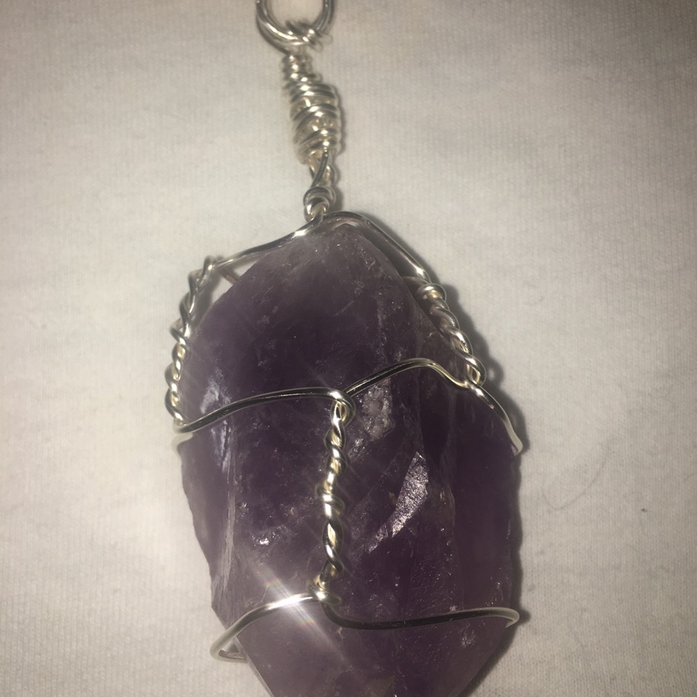 Wrapped Amethyst Pendant